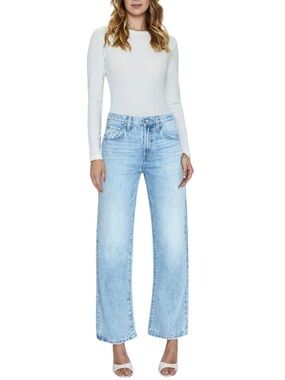 Pistola Lexi Mid Rise Bowed Straight Jeans Enchanted Vintage 24